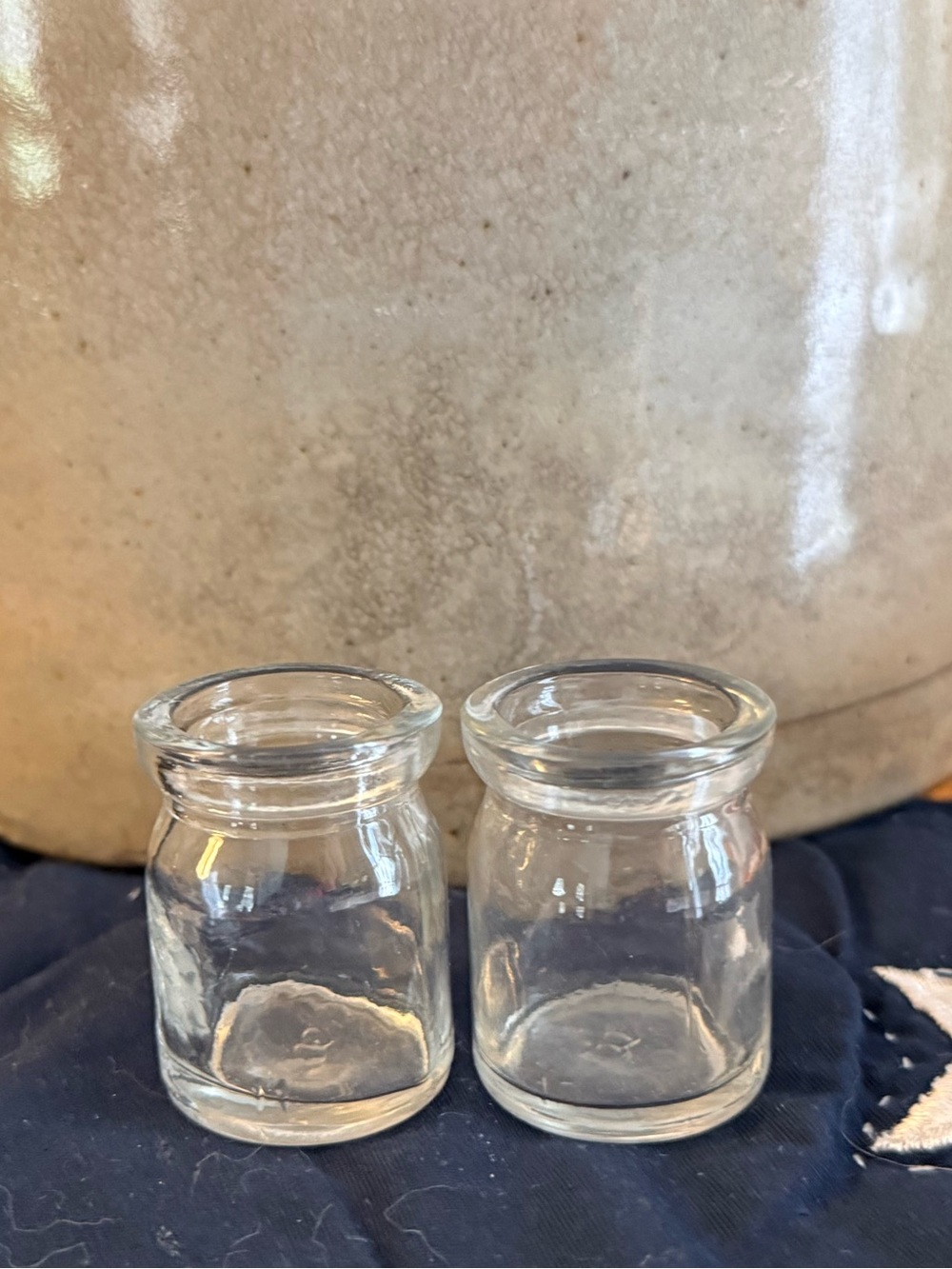 2 Vintage Mini Small Individual Glass Creamer from restaurants.